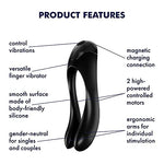 Candy Cane Vibrator Sex Toy | Adult Toys for Women | Best Couple Vibrator | Vibrating Sexual Pleasure Device | Stimulation Vibrators | Female Wellness Tools | Woman Pleasure Sextoy (Black)