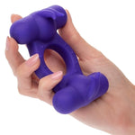 Silicone Rechargeable Triple Orgasm Enhancer Cock Ring Vibrator For Men - Se-1843-50-3