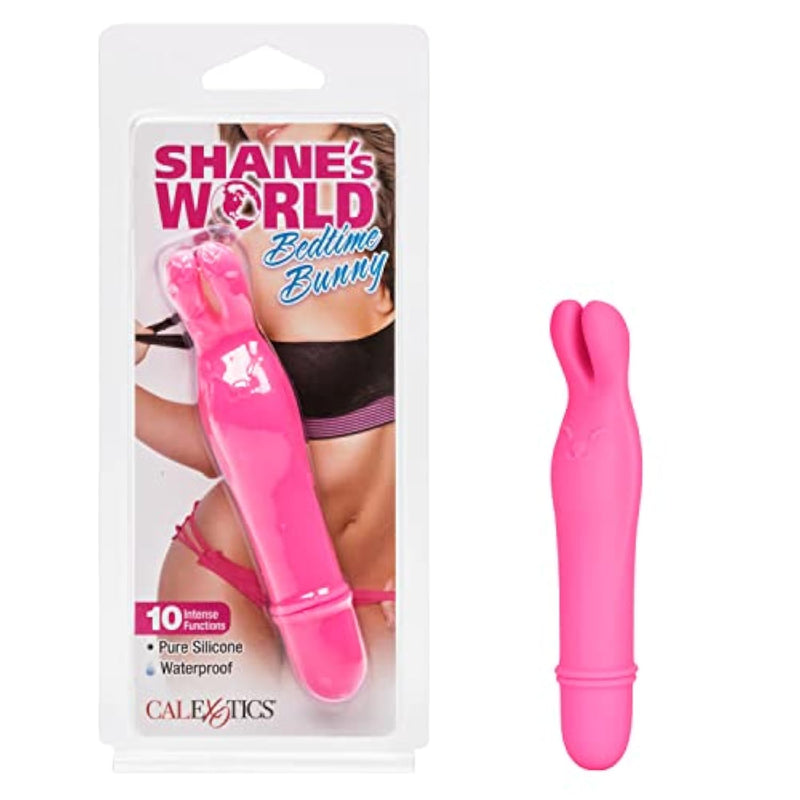Shane’S World Bedtime Bunny - Waterproof Bullet Vibrator - Adult Toys For Couples - Pocket Vibrator With Rabbit Tip - Pink