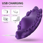 Remote Control Wearable Panty Vibrator,G Spot Butterfly With 10 Vibrations,Vagina And Clitoral Stimulation?Adult Toys For Womens Sex Pleasure(Purple)
