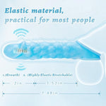 Reusable Vibrating Penis Sleeve Cock Ring Extender,2 Inch Ultra-Soft Penis Extender For Couples Sex Toys For Men (Blue)