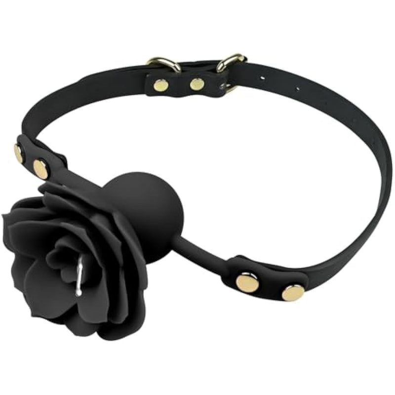 Mouth Gag Silicone Breathable Ball Gag Adjustable Bondage Restraint Fetish Training Sex Toy For Couple Bdsm Cosplay Game Play (Black)