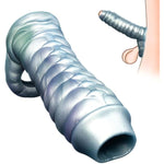 5.74 Inch Liquid Silicone Penis Sleeve Cock Delay Loop Sleeve Penis Extender Reusable Ultra-Soft Penis Enlarger Male Adult Sex Toys For Men And Couples