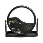 10 Inch 3D Moving Sand Art Picture, Round Glass Desk Decor for Stress Relief