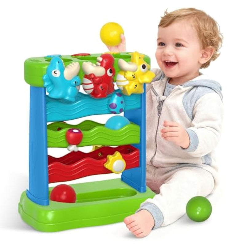 Toys For Toddlers 1 2 3 Years Old Boys & Girls Musical Toy For Kids 12-18 Months Interactive Montessori Toys With Light & Sound,Christmas Birthday Gifts