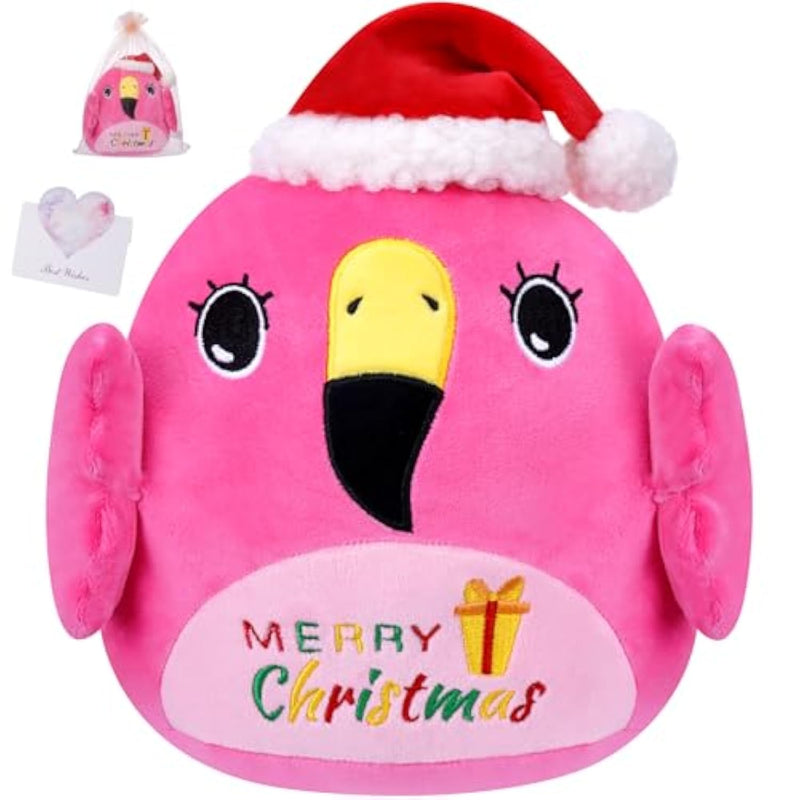 Flamingo Plush Gift Holiday Decor - Festive Plush Toy With Unique Design, Adorable Flamingo Lover'S Gift, 8 Inch