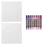Lilac Dream Paint-by-Number Canvas Kit with 8 Paint Markers