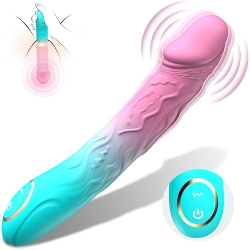 Women Vibrator Adults Sex Toys, 8" Realistic Dildo With 10 Vibrations For Women G Spot Clitoris Stimulation Anal Play, Silicone Vibrators Rechargeable Massage Wand Sex Toys & Games, Couple Vibrators