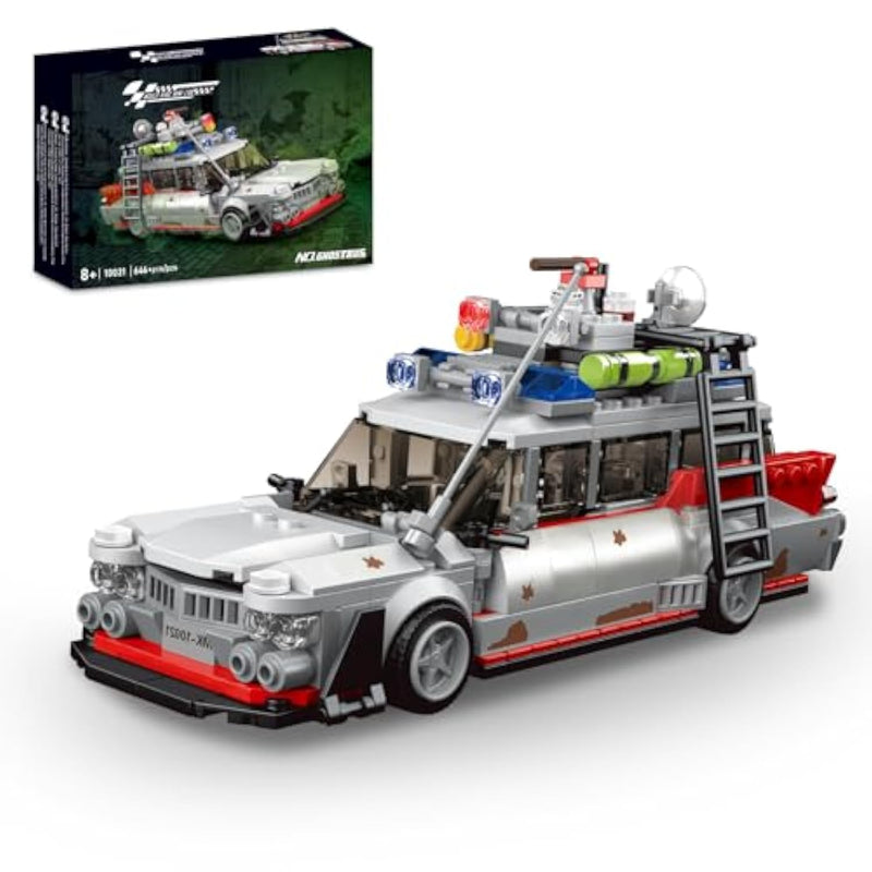 Ghost Car Ecto-1 Building Blocks Kit For Adults, Compatible With Lego Speed, Race Vehicle Building Toy For Kids Boys 8-14, Creative Christmas Birthday Gift For Ghost Bus Movie Fans (646 Pcs)