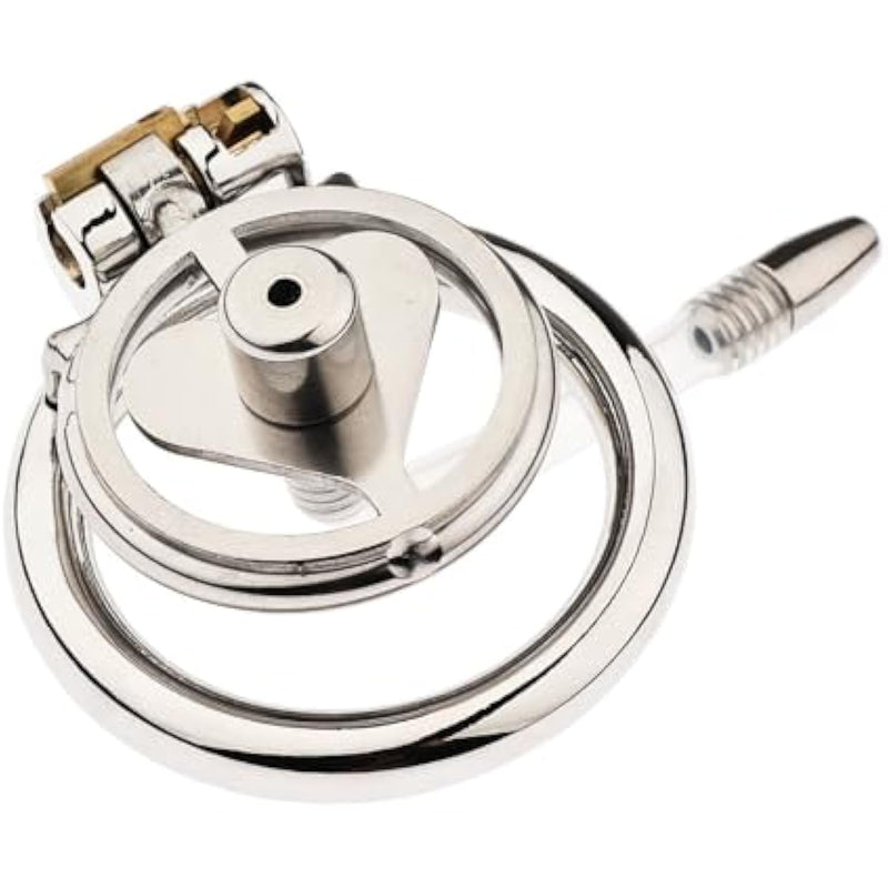 Adult Toys Sm Stainless Steel Inverted Chastity Lock Chastity Device Male Beginner Cage Press Chastity Cage Penis Cage Penis Lock Massage To Prevent Erection Restraint Alternative Stimulator