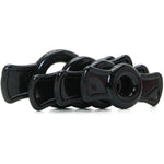 Doc Johnson Titanmen - 4 C-Ring Set - Helps Create Firmer and Thicker Erections - Side Tabs for Easy Removal and Adjustment - Black