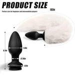 Fox Tail Silicone Anal Plugs Anal Vibrator Plugs Stimulato Role Play With 10 Powerful Vibration & 3 Rotation Modes, Wearable Adult Sex Vibrators Toys For Women Cosplayer Couple & Games (White)