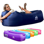 Inflatable Couch Air Lounger Chair - Camping & Beach Accessories, Portable Blow Up Sofa For Hiking, Lawn, Indoor/Outdoor Movies & Music Festivals. Lightweight And Easy To Set Up Air Hammock