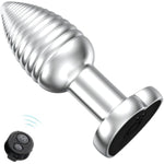 Vibrating Butt Plugs,2.87 Inch Stainless Steel Anal Plug Anal Vibrator With 10 Vibration Modes, Metal Prostate Massager Adult Sex Toys For Men Women