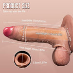 Realistic Penis Sleeve Skin Texture Silicone Cock Sleeve Extender, Cock Sheath Adult Male Sex Toys With Cock Ring? Prolong Sex Games For Couples? Soft Dildo Sex Toys Men (T403)