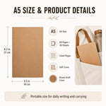 100 Pcs A5 Lined Notebooks Bulk Brown