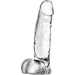 Naturally Yours Ding Dong - 5 1/2 Inch Smooth Slim Fragrance Free Beginner Small Curved Stimulating Dildo For Women Men Anal Play - Adult Toy - Couples Sex Toy - Clear