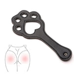 Black Faux Leather Paddle Openwork Cat Claw Spanking Paddle Whips Cute Fetish Sexual Flirting Sex Toys Bdsm Sex Play Leather Flogger For Adults Couple Cosplay Sm Game Bed