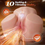 Upgraded 18Lb 10 Sucking & Vibrating Sex Doll Busty Ass Butt, Fuller And More Real Silicone Tpe Sex Dolls 3D Channel For Several Sex Positions, Ultimate Solution To Intimacy Challenges Adult Toys
