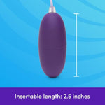Wickedly Powerful Vibrating Egg For Women - Smooth 2.5 Inch Multispeed Bullet Vibrator - 31 Inch Wired Remote Control Love Egg For Couples - Purple