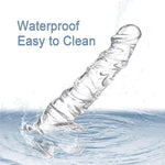 9Inch Realistic Jelly Dildo, Lifelike Clear Penis Dong Sex Toy With Suction Cup For Vaginal G-Spot Stimulation, Hands-Free Butt Plug Anal Trainer Female Masturbator For Women Men Gay Couple Pleasure