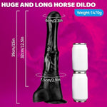Extra Large Horse Dildo for Men and Women - 15 Inch Long Anal Plug with Suction Cup