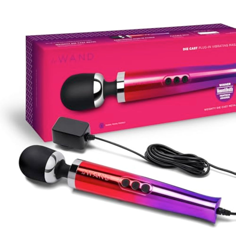 Die Cast Metal Vibrating Wand Massager for Women's Intimate Pleasure