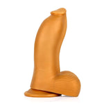 Realistic Dildo With Powerful Sucker Base, Liquid Silicone Thick Dildo Penis Soft Skin-Friendly G-Spot Giant Dildo With Thick And Rough Testicle Base (L)