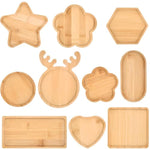 10 Pcs DIY Wooden Mosaic Coaster Bases, Assorted Shapes for Arts, Crafts & Home Decor