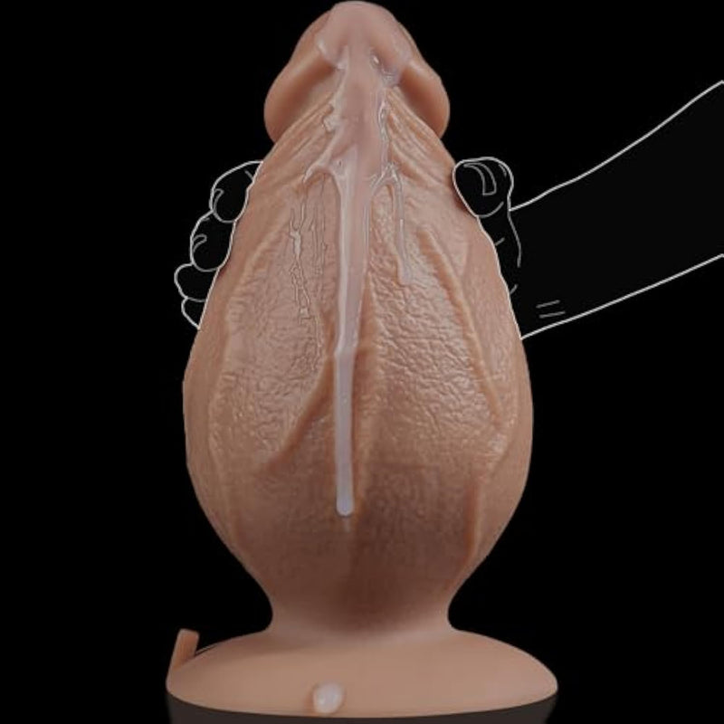 4.55'' Diameter Extra Thick Dildo No Balls, 9.3'' Huge Butt Plug Massive Dildos With Strong Suction Cup, Dual Density Silicone Fat Dildos Large Anal Dildo Sex Toys For G-Spot Anal Stretcher