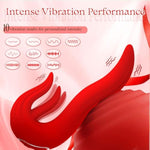 Double Tongue Licking Vibrator For Women - 10 Licking & 10 Vibration Modes, G-Spot Clit Stimulator, Rose Sex Toys With Ipx7 Waterproof, Abs+Silicone, Quiet Adult Toy For Couples Games
