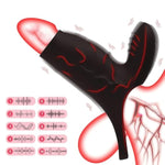Vibrating Penis Sleeve Cock Rings With Clitoral Stimulator Penis Extender Vibrator With 10 Vibration Modes For Testicles G Spot Stimulation Erection Enhancement Delayed Ejaculation