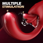 G Spot Dildo Vibrator Sex Toys, Thrusting Dildo 2 In-1 Vibrators With 9 Vibrating & Tongue Licking Modes, Clitoral G Spot Anal Sex Toy, Rose Adult Sex Toys & Games For Woman Man Couples