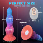 Thrusting Luminous Dildo Vibrator 10.6" 3In1 Monster Big Dildo With Thrust & Vibrations, Fantasy Long Dildo With 7 Modes For Anal Toys U And G-Spot Adult Sex Toys & Games For Men Women