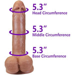 Realistic Ninja Dildo with Posable Core and Movable Balls, Soft Silicone Skin