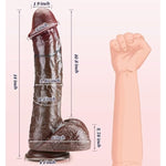 14 Inch Realistic Big Black Dildo With Big Glans G-Spot, Skin-Like Huge Thick Silicone Bbc Dildo With Strong Suction Cup For Hands-Free, Giant Long Massive Dildos Adult Sex Toys For Men Couple