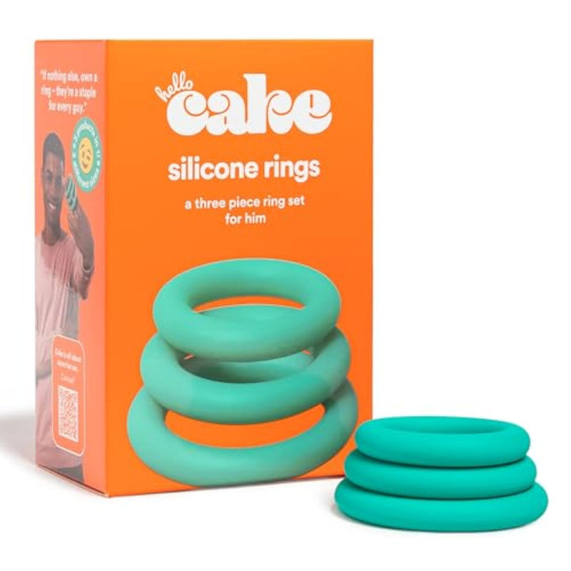 Hello Silicone Penis Rings - Comfortable, Soft & Stretchable Cock Rings For Men - Includes 3 Different C-Ring Sizes For Him - Versatile Adult Sex Toy For Solo Or Partner Play