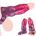 Penis Sleeve Monster Dildo Sleeve Girth Extension Sex Toys For Men,Penis Ring Delay Ejaculation Enhance Erection Penis Enlargement For Male Couples,4.7'' Long Soft Liquid Silicone Penis Sheath(Middle)