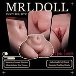10.58LB Mini Luna Sex Doll for Men, Soft Silicone Male Masturbator, Realistic Buttock Pocket Pussy, Adult Toy for Men, Sex Doll Torso, Easy Clean, Discreet