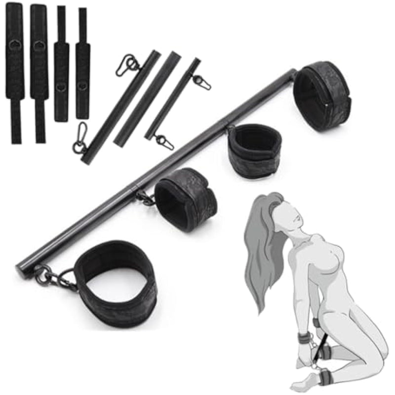 Spreader Bar Bondage Sex Toys Bdsm Sex Furniture Restraints Kit With Handcuffs Ankle Wrist Cuffs For Couples Adults Sm Games Sex Play Detachable