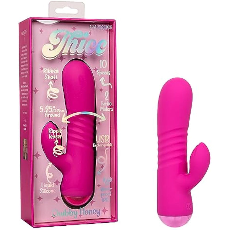 Thicc Chubby Honey Rabbit Vibrator, Thick G Spot Vibrating Massager For Women - Se-0650-05-3
