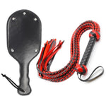 Faux Leather Large Spanking Paddle And Bondage Flogger Whips For Adults Bdsm Sex Play Toys