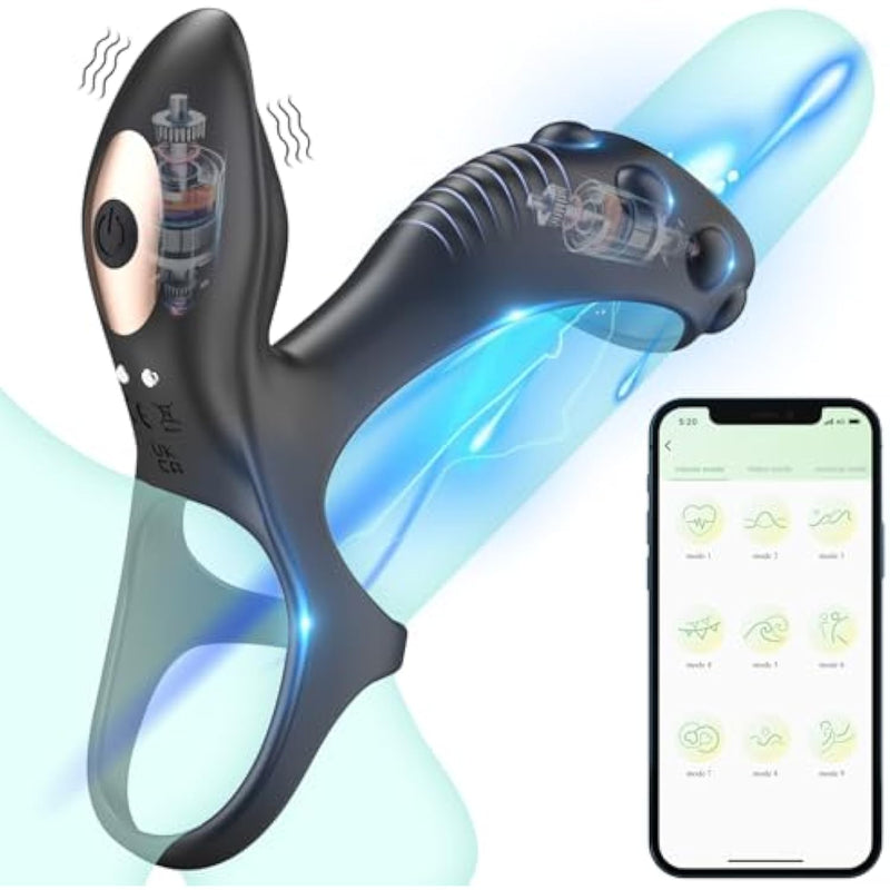 Penis Vibrator Male Sex Toys, 2 Vibrating Motor Male Masturbator With 10 Vibrating Modes, Adult Toy Strokers Penis Trainer With 360° Raised Grains Stimulation Adult Sex Toys For Men