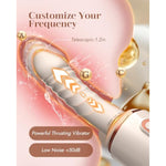 Sex Machine Thrusting Dildo Vibrator - 7 Vibrating & Thrusting Modes For Women Men G Spot Clitoral Anal Pleasure, Replaceable Heads Heating Strong Suction Cup Dildos, Remote Control Adult Sex Toys