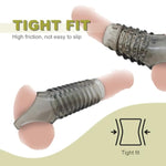 2Pcs Penis Sleeve,Cock Rings For Men,Reusable Penis Enlargement Sleve, Delay Ejaculation Sex Toys,Penis Extender For Couples,Penis Ring,Soft And Elastic Cock Sleeve, Transparent Black