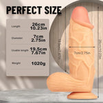 2.75'' Diameter Huge Thick Dildo Adult Sex Toys For Women - 10.23" Extra Large Dildo Realistic Silicone Dildos Anal Dildo Womens Sex Toy, G-Spot Dildo Big Giant Dildo Anal Plug Sex Toy (Flesh)