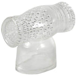 Male Masturbation Attachment for Wand Vibrators - Penis Stimulation Sleeve with Textured Design