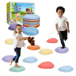 10Pcs Stepping Stones For Kids – Non-Slip Balance Stones, Toddler Sensory Toys, Indoor & Outdoor Obstacle Course, Promotes Balance & Coordination, Kids Activity Toys, Ages 3+