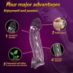 Penis Sleeve Penis Extende Penis Rings Cock Sleeve Reusable Penis Sleeve, Sex Toys - Pumps & Enlargers Super Thick Realistic Penis Extender for Men Penis Sleeve Girth Enhancer for Men Sex Enhancer