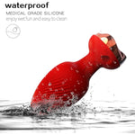 Rose Style Sex Toy Anal Plug Vibrator, Remote Wireless Control Adult Masturbation Anal Plug, Couple Sex Toys (Purple)